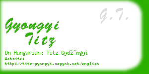 gyongyi titz business card